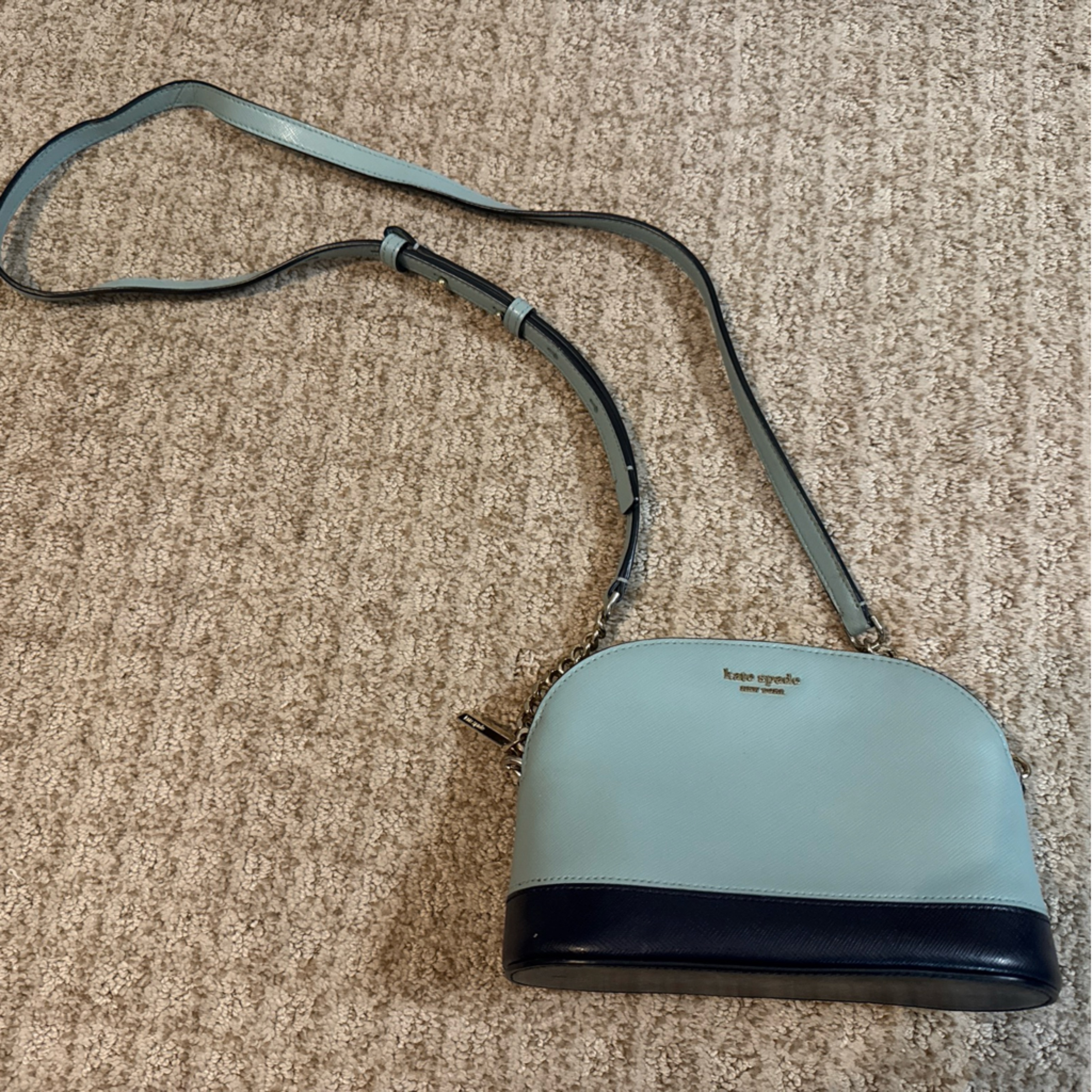 Kate Spade New York "Spencer" Two Tone Design Small Dome Crossbody Bag Euc